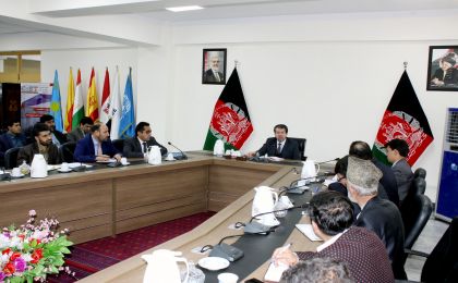 دیدار محترم دوکتور مصطفی مستور وزیر اقتصاد افغانستان  با مسوولان وکارمندان برنامه های انکشافی با تاثیرات بلند اجتماعی